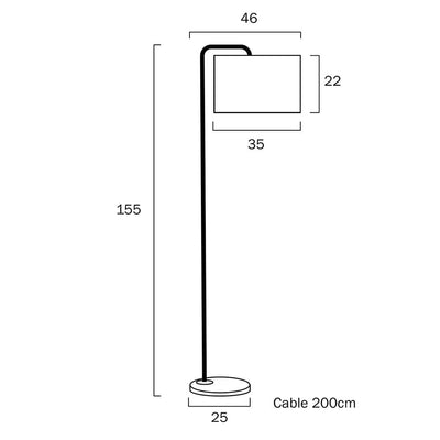 Telbix Lighting Floor Lamps Ingrid 1 Light Floor Lamp Lights-For-You