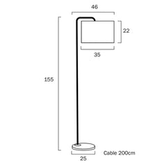 Telbix Lighting Floor Lamps Ingrid 1 Light Floor Lamp Lights-For-You