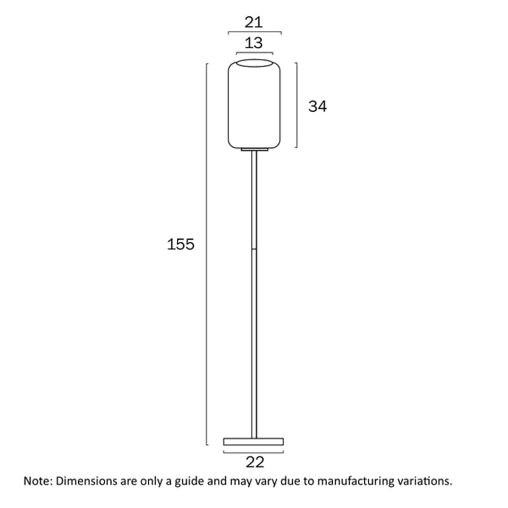 Telbix Lighting Floor Lamps KOROVA Floor Lamp 1 LT in Opal or Smoke Glass Lights-For-You