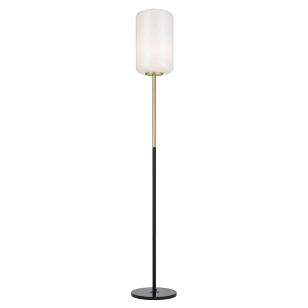 Telbix Lighting Floor Lamps Opal Glass KOROVA Floor Lamp 1 LT in Opal or Smoke Glass KOROVA FL-BRSOP