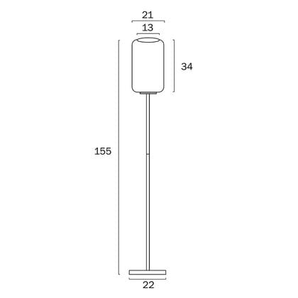 Telbix Lighting Floor Lamps Korova Floor Lamp Brass / Smoke Lights-For-You KOROVA FL-BRSSM 9329501062661