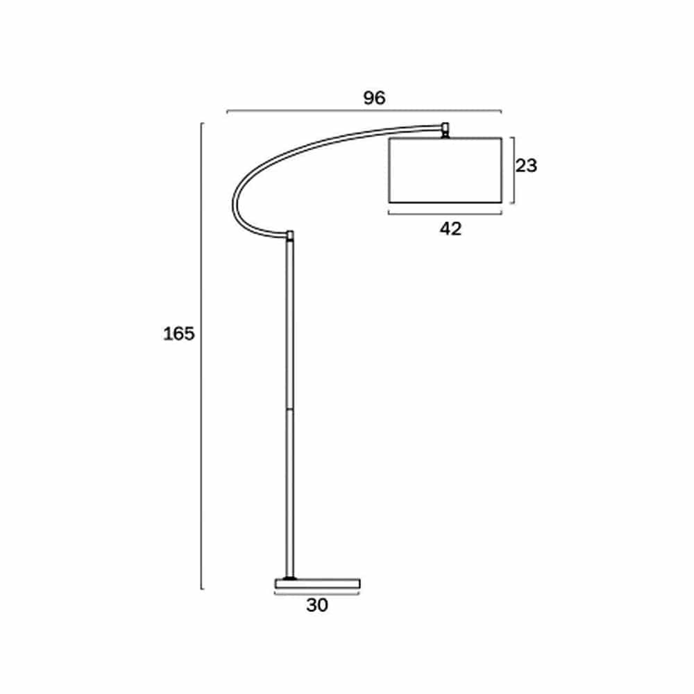 Telbix Lighting Floor Lamps Laine Floor Lamp 1Lt Lights-For-You LAINE FL-AGIV 9329501066768