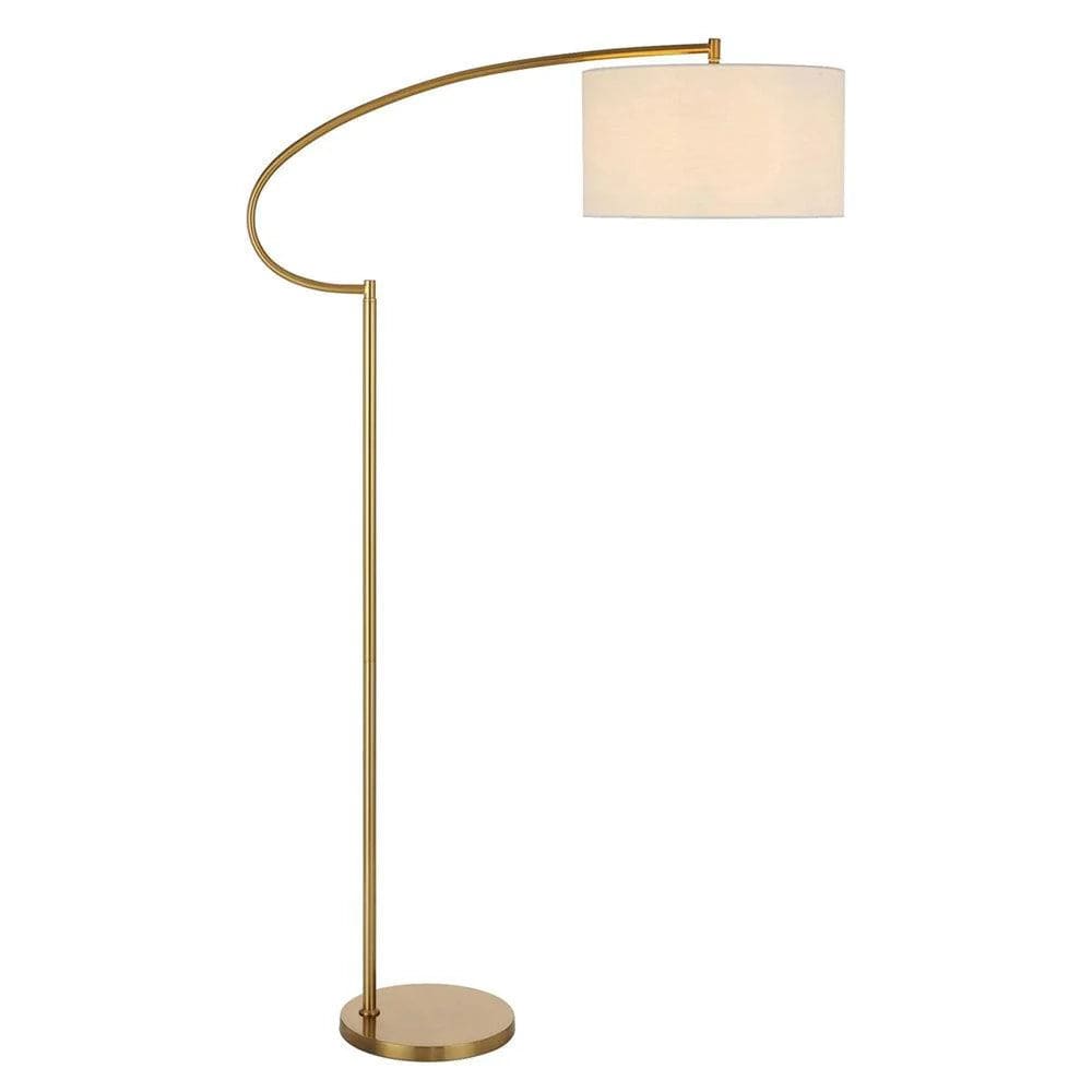 Telbix Lighting Floor Lamps Laine Floor Lamp in Antique Gold & Ivory Lights-For-You