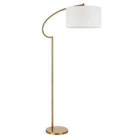 Telbix Lighting Floor Lamps Laine Floor Lamp in Antique Gold & Ivory Lights-For-You