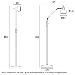 Telbix Lighting Floor Lamps Marbell Floor Lamp 1Lt Lights-For-You