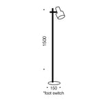 Telbix Lighting Floor Lamps Modern Adjustable Floor Lamp Lights-For-You CROSET FL-GD 9329501050910