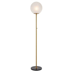 Telbix Lighting Floor Lamps Oliana Floor Lamp 1 Lt in Antique Gold & Alabastro Glass Lights-For-You OLIANA FL-AGMB 9329501064153