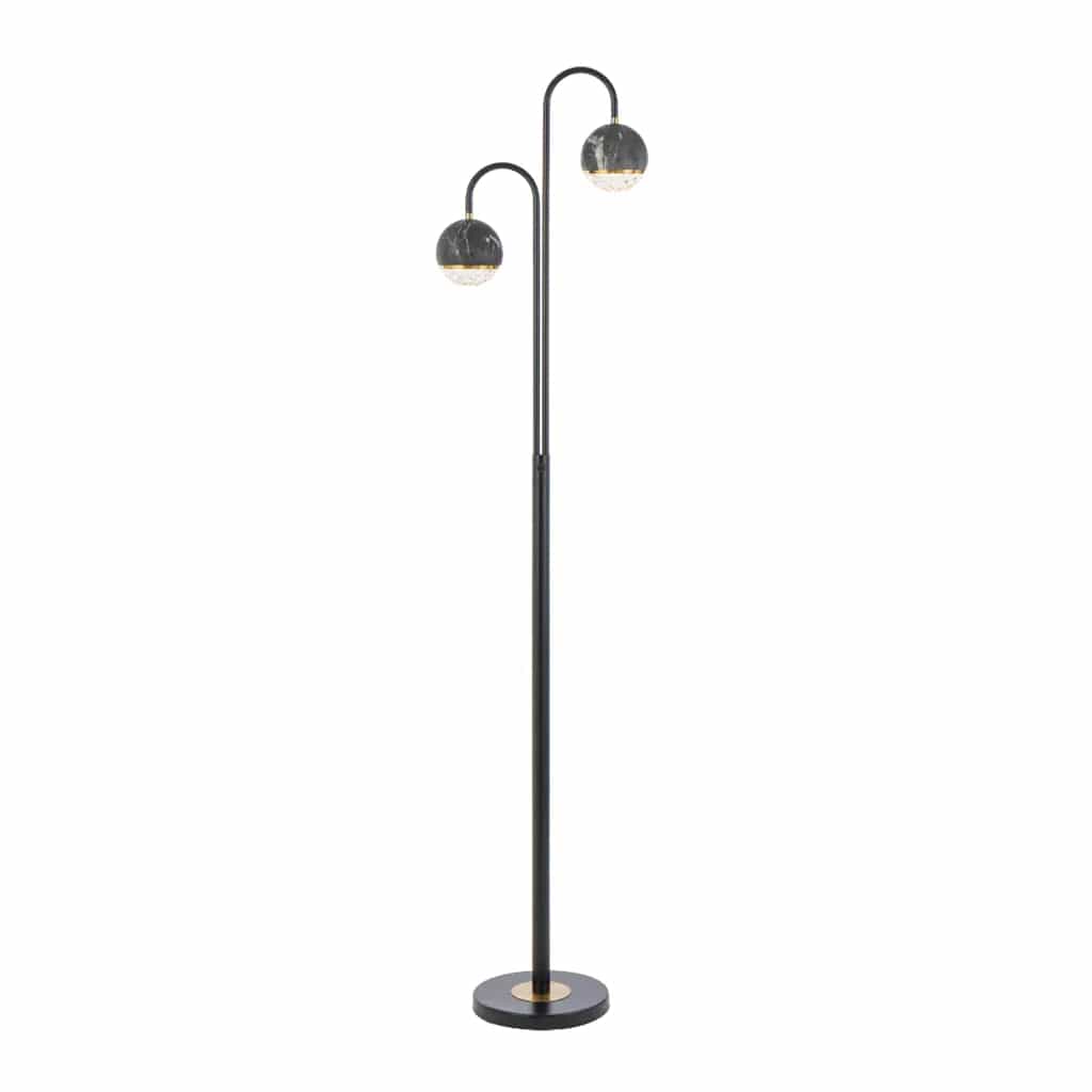 Telbix Lighting Floor Lamps Oneta Floor Lamp 2Lt Black or White Lights-For-You ONETA FL2-BKCL 9329501063576