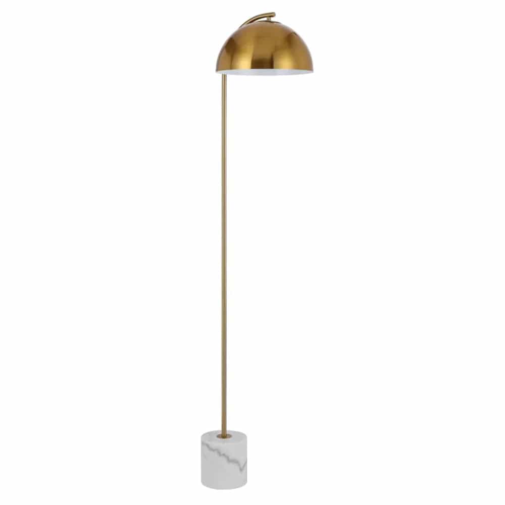 Telbix Lighting Floor Lamps White/Antique Gold Ortez Floor Lamp 1Lt Lights-For-You ORTEZ FL-BKTRZAG