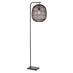 Telbix Lighting Floor Lamps Rana Floor Lamp ø400mm in Black, Brown or Natural Rattan Lights-For-You