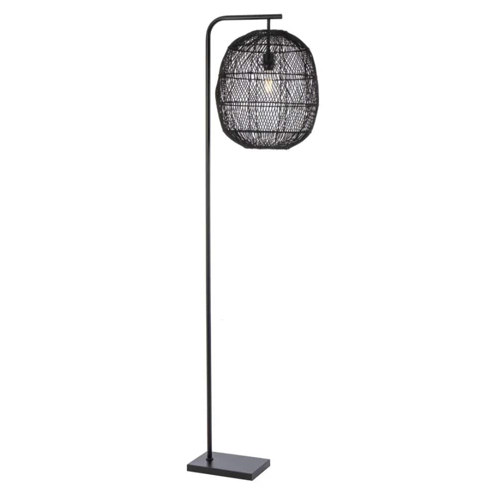 Telbix Lighting Floor Lamps Rana Floor Lamp ø400mm in Black, Brown or Natural Rattan Lights-For-You