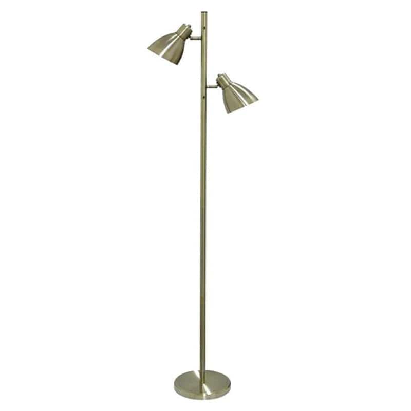 Telbix Lighting Floor Lamps Torres Floor Lamp in Antique Brass or Nickel Lights-For-You TORRES FL2-AB 9329501020685