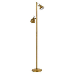 Telbix Lighting Floor Lamps Antique Brass Traditional Double Adjustable Head Floor Lamp Lights-For-You CARSON FL-NK