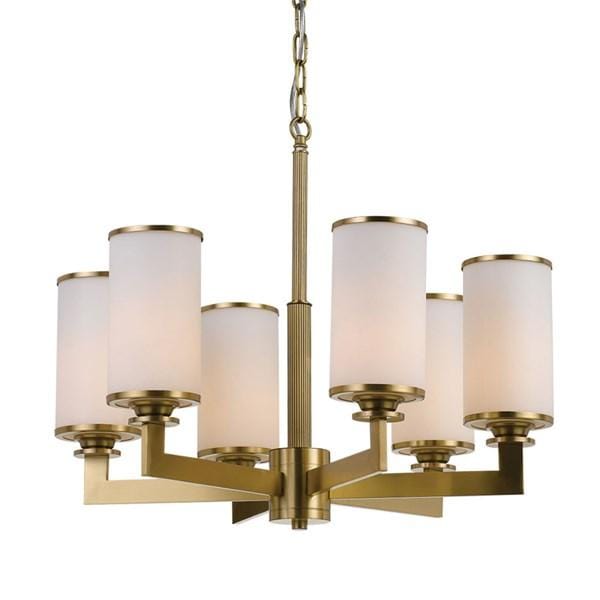 Telbix Lighting Indoor Pendants Brass Ahern Pendant Light Medium 6Lt Lights-For-You AHERN PE6-BSOP