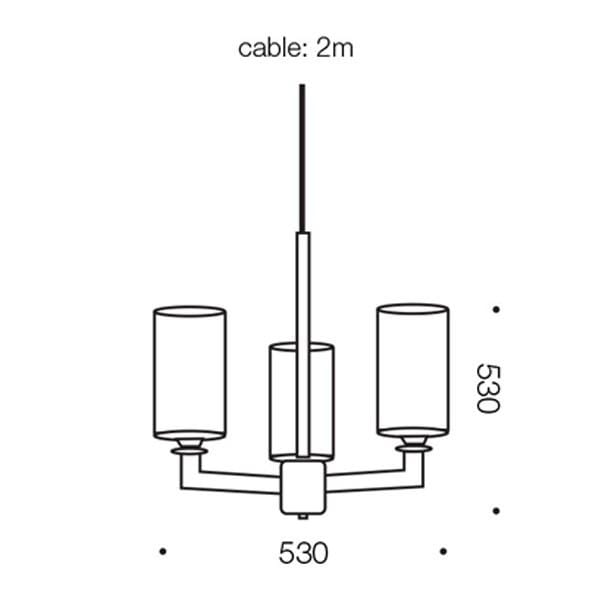 Telbix Lighting Indoor Pendants Ahern Pendant Light Small 3Lt Lights-For-You AHERN PE3-BSOP 9329501051603