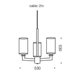 Telbix Lighting Indoor Pendants Ahern Pendant Light Small 3Lt Lights-For-You AHERN PE3-BSOP 9329501051603