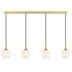 Telbix Lighting Indoor Pendants Antique Gold/Opal Matt Bobo Bar LED Pendant Light 4Lt Lights-For-You BOBO PE04-AGOM