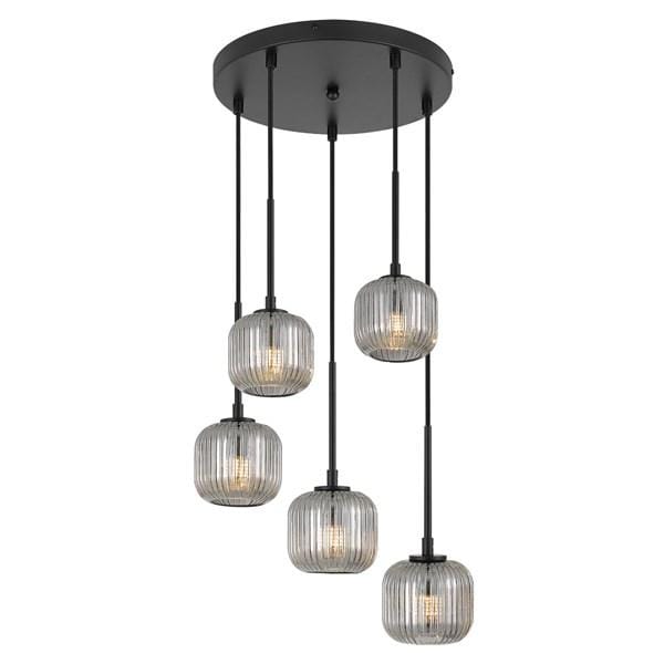 Telbix Lighting Indoor Pendants Bobo LED Pendant Light 5Lt Lights-For-You BOBO PE05-BKSM 9329501057735