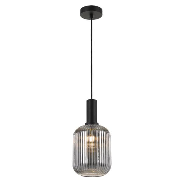 Telbix Lighting Indoor Pendants Small / Black/Smoke Bonura Pendant Light 1Lt Lights-For-You BONURA PE14-BKSM