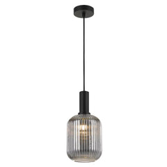 Telbix Lighting Indoor Pendants Small / Black/Smoke Bonura Pendant Light 1Lt Lights-For-You BONURA PE14-BKSM