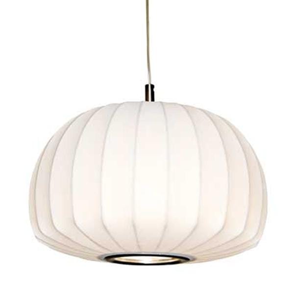 Telbix Lighting Indoor Pendants 350mm / Nickel Coote Nickel/White Pendant Light (Small or Large) Lights-For-You COOTE PE35-WH