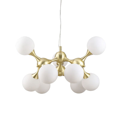 Telbix Lighting Indoor Pendants Cosmic 9 Light Pendant Brass / Opal Lights-For-You COSMIC PE80-BM 9329501060216