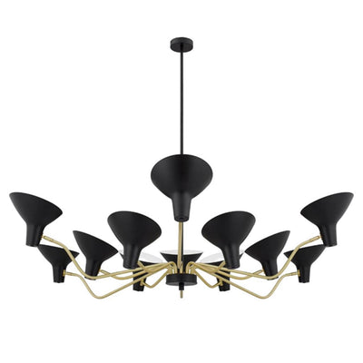 Telbix Lighting Indoor Pendants Farbon Pendant 12 Light Lights-For-You FARBON PE12-BK 9329501062531