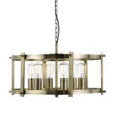 Telbix Lighting Indoor Pendants Finley Pendant Light 6Lt Lights-For-You FINLEY PE60-AB 9329501046890