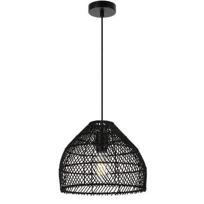 Telbix Lighting Indoor Pendants Frya Rattan Pendant Light Lights-For-You FRYA PE30-BK 9329501063866