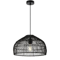 Telbix Lighting Indoor Pendants Frya Rattan Pendant Light Lights-For-You FRYA PE40-BK 9329501063897