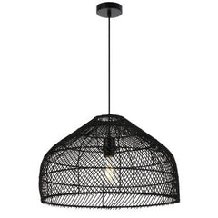 Telbix Lighting Indoor Pendants Frya Rattan Pendant Light Lights-For-You FRYA PE50-BK 9329501063903