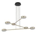 Telbix Lighting Indoor Pendants Govan LED Pendant Light 6Lt Lights-For-You GOVAN PE6-AG 9329501069356