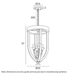 Telbix Lighting Indoor Pendants Hosley Pendant Light 4Lt in Black & Oak Lights-For-You HOSLEY PE4-BK 9329501070406