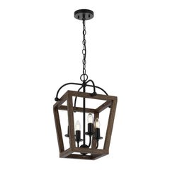 Telbix Lighting Indoor Pendants Lacota Pendant Light 4Lt/6Lt in Black & Walnut Lights-For-You