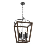Telbix Lighting Indoor Pendants Lacota Pendant Light 4Lt/6Lt in Black & Walnut Lights-For-You