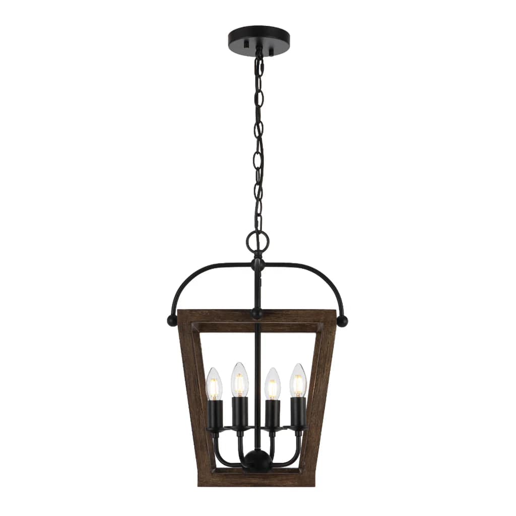 Telbix Lighting Indoor Pendants Lacota Pendant Light 4Lt/6Lt in Black & Walnut Lights-For-You