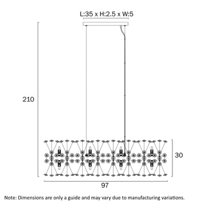 Telbix Lighting Indoor Pendants LERIDA 12 LIGHT Lights-For-You