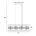 Telbix Lighting Indoor Pendants Lerida 12 Light Rectangular Lights-For-You LERIDA PE12R-GD 9329501071151