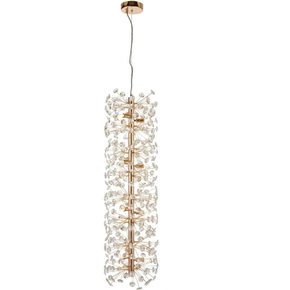 Telbix Lighting Indoor Pendants LERIDA 12 LIGHT VERTICAL Lights-For-You LERIDA PE12V-GD