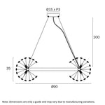 Telbix Lighting Indoor Pendants LERIDA 24 LIGHT PENDANT Lights-For-You