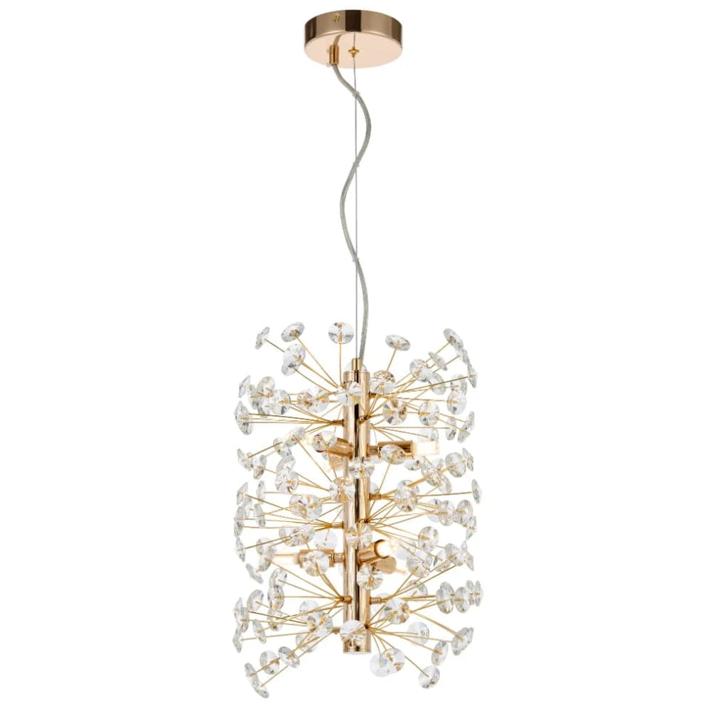 Telbix Lighting Indoor Pendants LERIDA 6 LIGHT VERTICAL Lights-For-You LERIDA PE6V-GD