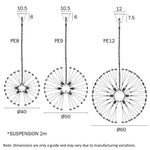 Telbix Lighting Indoor Pendants LERIDA 8 LIGHT ROUND Lights-For-You