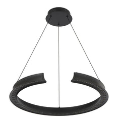 Telbix Lighting Indoor Pendants Lucid LED Pendant Light Round in Black or Wood Lights-For-You