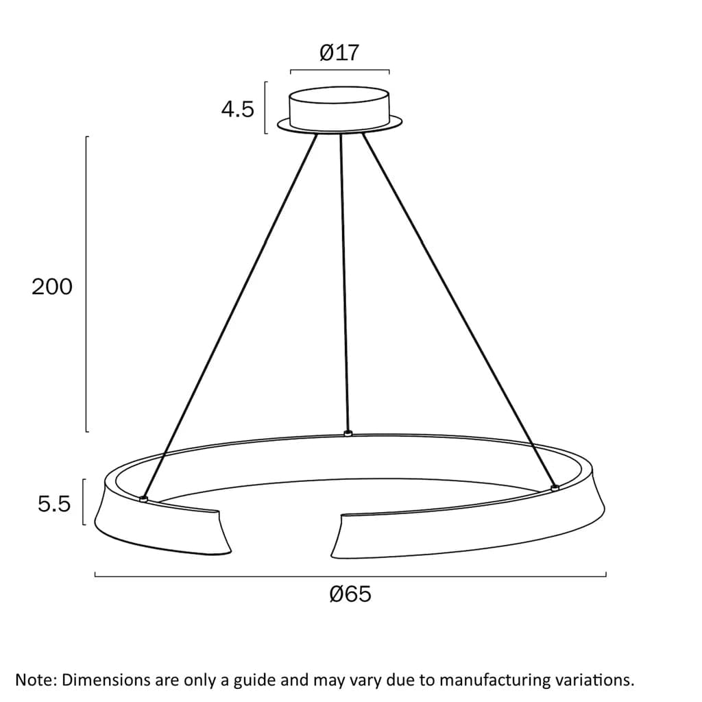 Telbix Lighting Indoor Pendants Lucid LED Pendant Light Round in Black or Wood Lights-For-You