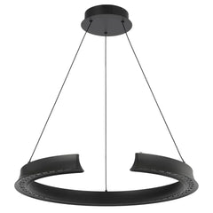 Telbix Lighting Indoor Pendants Lucid LED Pendant Light Round in Black or Wood Lights-For-You LUCID PE065-BK 9329501072745