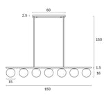 Telbix Lighting Indoor Pendants Marsten 7Lt Pendant Light Lights-For-You