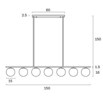 Telbix Lighting Indoor Pendants Marsten 7Lt Pendant Light Lights-For-You
