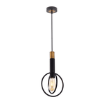Telbix Lighting Indoor Pendants Marvin 1 Light Pendant Light Black / Gold Lights-For-You MARVIN PE1R-BKGD 9329501059401