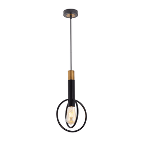 Telbix Lighting Indoor Pendants Marvin 1 Light Pendant Light Black / Gold Lights-For-You MARVIN PE1R-BKGD 9329501059401