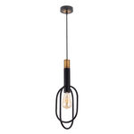 Telbix Lighting Indoor Pendants Marvin 1 Light Pendant Light Lights-For-You MARVIN PE1O-BKGD 9329501059388